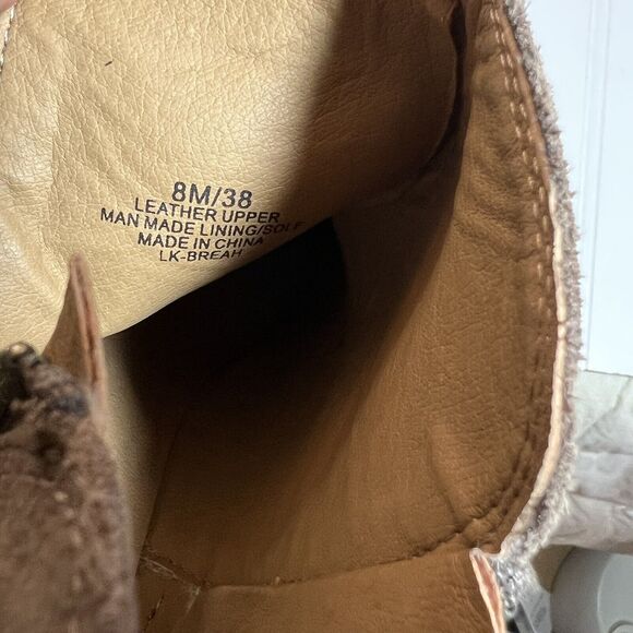 Lucky Brand Womens Suede Leather Ankle Booties Tan 8M - Picture 10 of 12